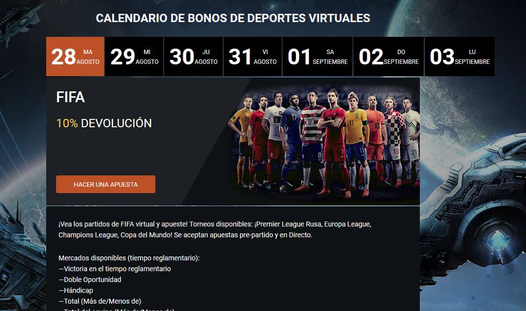 Calendrier des bonus